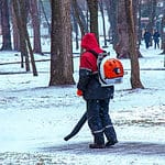 Snow Removal With A Backpack Blower 2