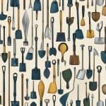 a pattern of shovels and shovels