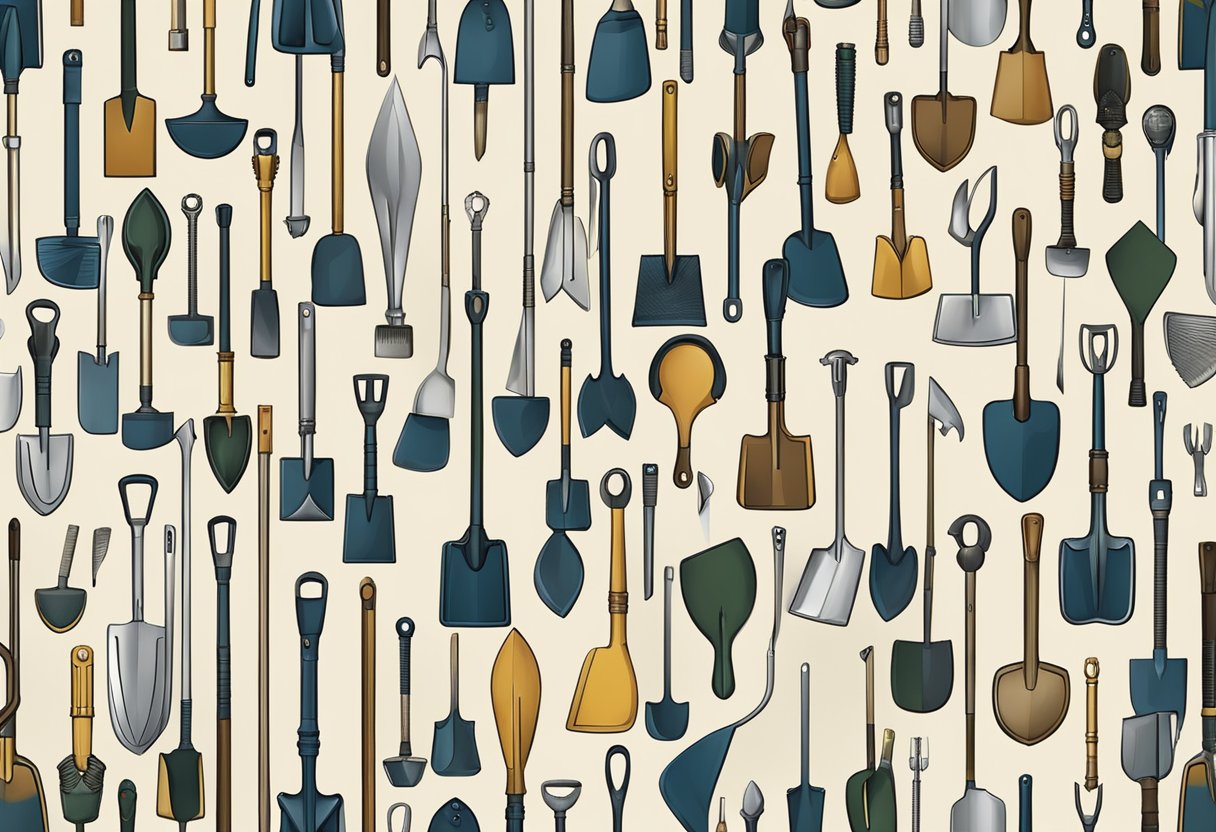 a pattern of shovels and shovels