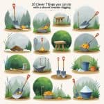 Creative uses for a shovel illustrated.